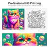 Frame Painting By Numbers Kits For Adults Colorful Cat Animals Starter Kit Picture By Numbers For Home Decoration 40x40