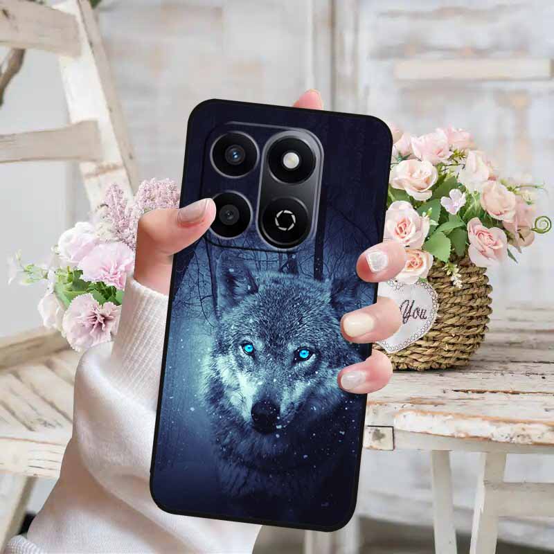 Мягкий силиконовый чехол для Honor X7c 4G 5G Чехол Кот Расписной Красивая задняя крышка для чехла телефона Huawei Honor X7C 5G HonorX7C ТПУ Пара