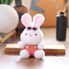Wear Clothes Bunny Animal Plush Keychain Toy Stuffed Doll Pendants Backpack