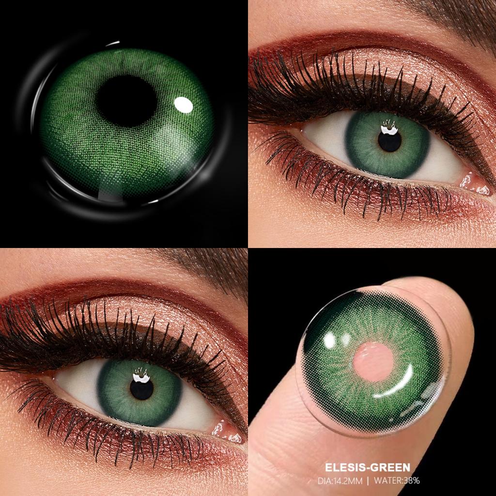 FUNSACHY НОВЫЕ 1 пара зеленых контактных линз для глаз Натуральные цветные линзы Цветные глаза Синие линзы Косметические серые зрачки Ежегодно