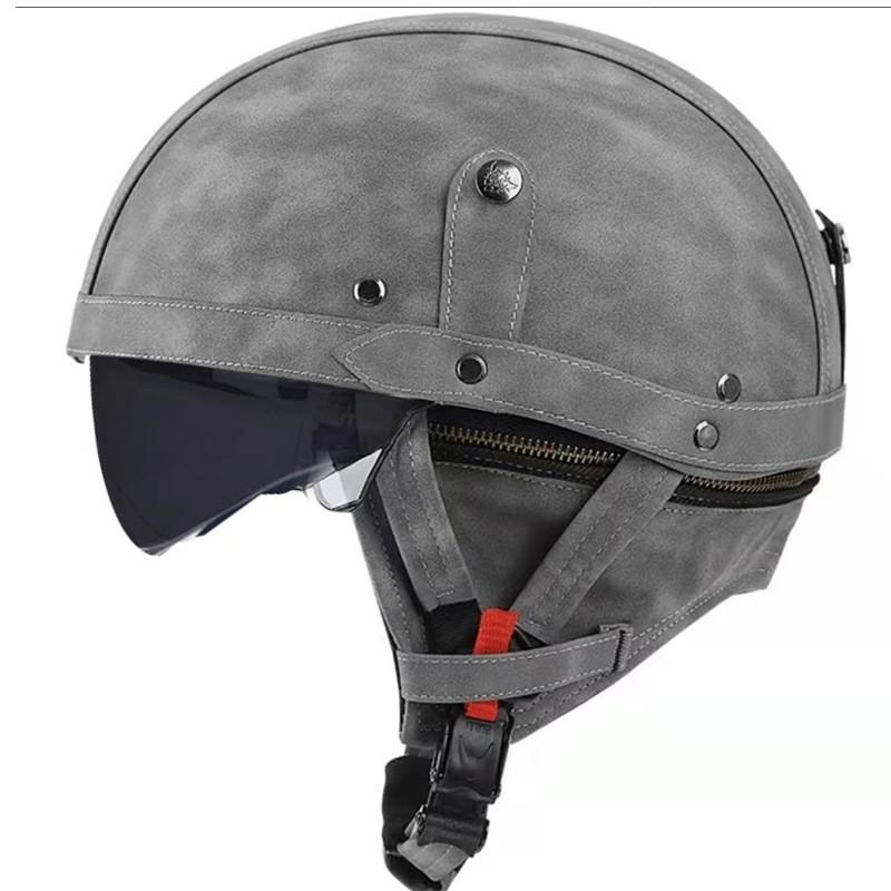 Vintage-Style Open Face Motorcycle Helmet Adults Unisex ABS Half With 3C Certification