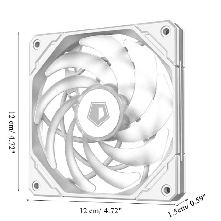 ID-COOLING NO-12015-XT 120мм Корпусный вентилятор Вентиляторы 5В 3-контактный разъем Синхронизация