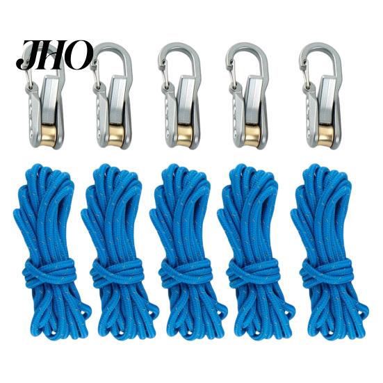 Weather-resistant Rope Tensioner 2/6/8/10/12/16/20Pcs with Roller Cord Heavy Duty Metal Outdoor Backpacking Hiking Boating Camping Guyline Adjuster