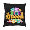Nordic Style Bingo Queen Bingo Player Paper Game Cushion Covers xcm Velvet Pillow Case Car Square Pillowcase Home Decorative
