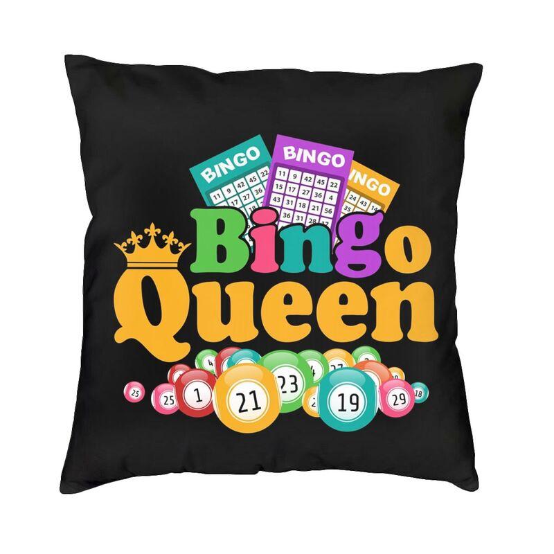 Nordic Style Bingo Queen Bingo Player Paper Game Cushion Covers xcm Velvet Pillow Case Car Square Pillowcase Home Decorative