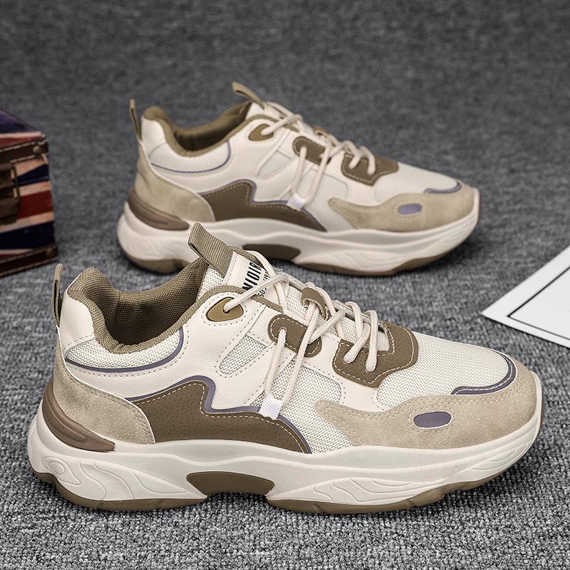 2025 Autumn New Men's Shoes Breathable Mesh Men's Sports Shoes Youth Fashion Casual Shoes Trendy Dad Shoes