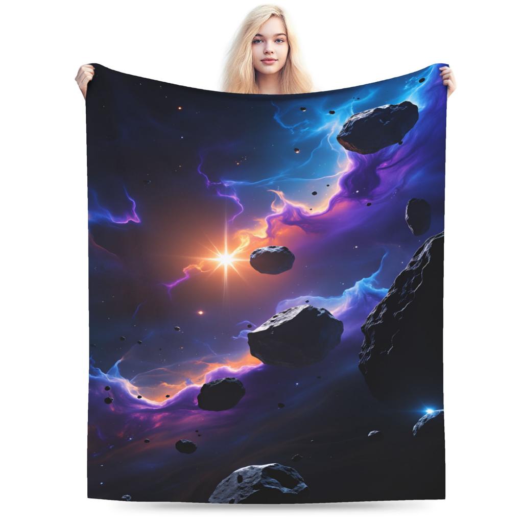 Galaxy Sunglasses Soft Warm Blanket Girls Boys Plush Throw Blanket Funny Outdoor Flannel Bedspread Sofa Bed Cover