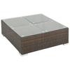 8 piece Garden Lounge Set with Cushions Poly Rattan Brown