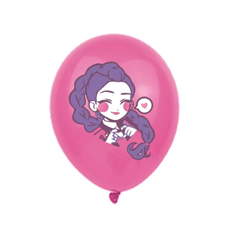 Kpop Demon Hunters Disposable Party Cutlery Set with Balloons Birthday Party Decorations Supplies