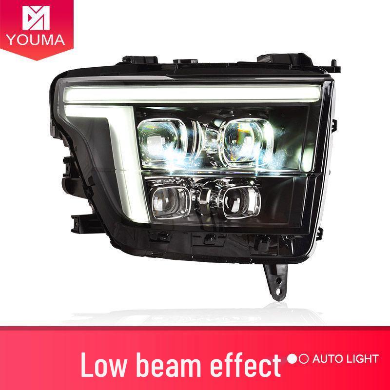 Tank 500 Headlight Assembly: LED Daytime Running Lights & Turn Signals with Laser Matrix Module Lens