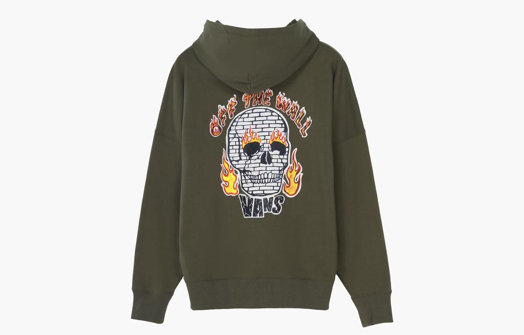 Vans Толстовки Унисекс Армейский Зеленый С Капюшоном Умеренный Обычный VN0A54I9KCZ
