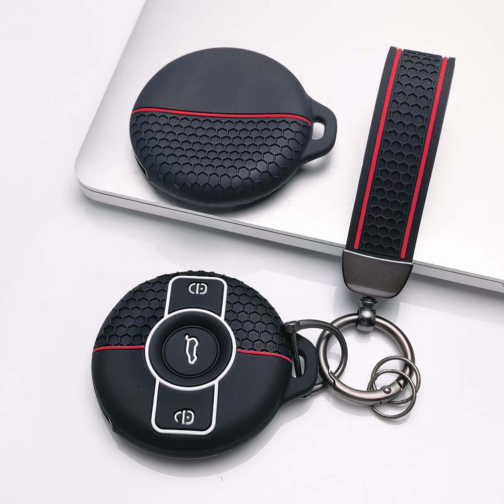 Чехол для брелока Mercedes с брелоком для Smart 1 Smart 3 Защита от царапин и ударов Держатель для брелока Защитная пленка от царапин Мягкая текстура для удобного захвата
