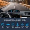 G2 B2 Head Up Display GPS / OBD Multifunctional Smart Car HUD Digital Speedometer Water Temp RPM Fuel Consumption Security Alarm