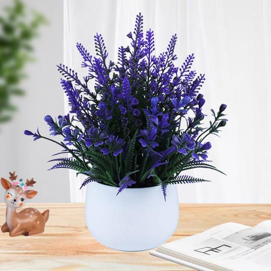 Искусственное растение бонсай, имитация лаванды, украшение для дома, свадебное украшение