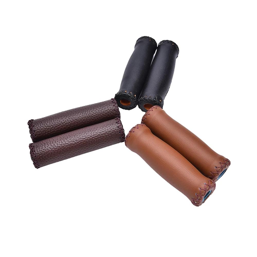 Cover Bicycle Handlebar Grips Retro Cycling Grip Vintage Bicycle Grips Leather Bicycle Grips