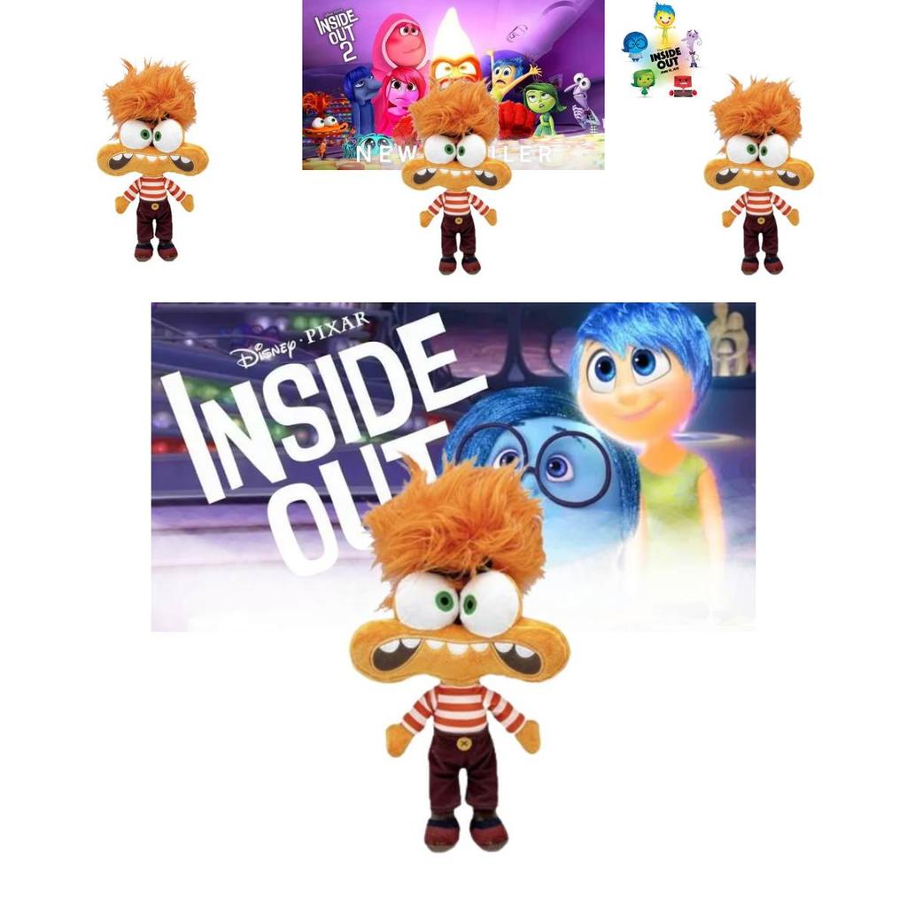 High-quality Inside Out 2 Plush Mind Worker Team Stuffed Toy Doll 25cm Height Short Plush