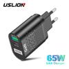 Адаптер быстрой зарядки USB-C PD 65 Вт для ноутбука MacBook Pro Быстрое зарядное устройство Type-C для iPhone 13 12 Pro Max iPad Huawei Xiaomi Samsung