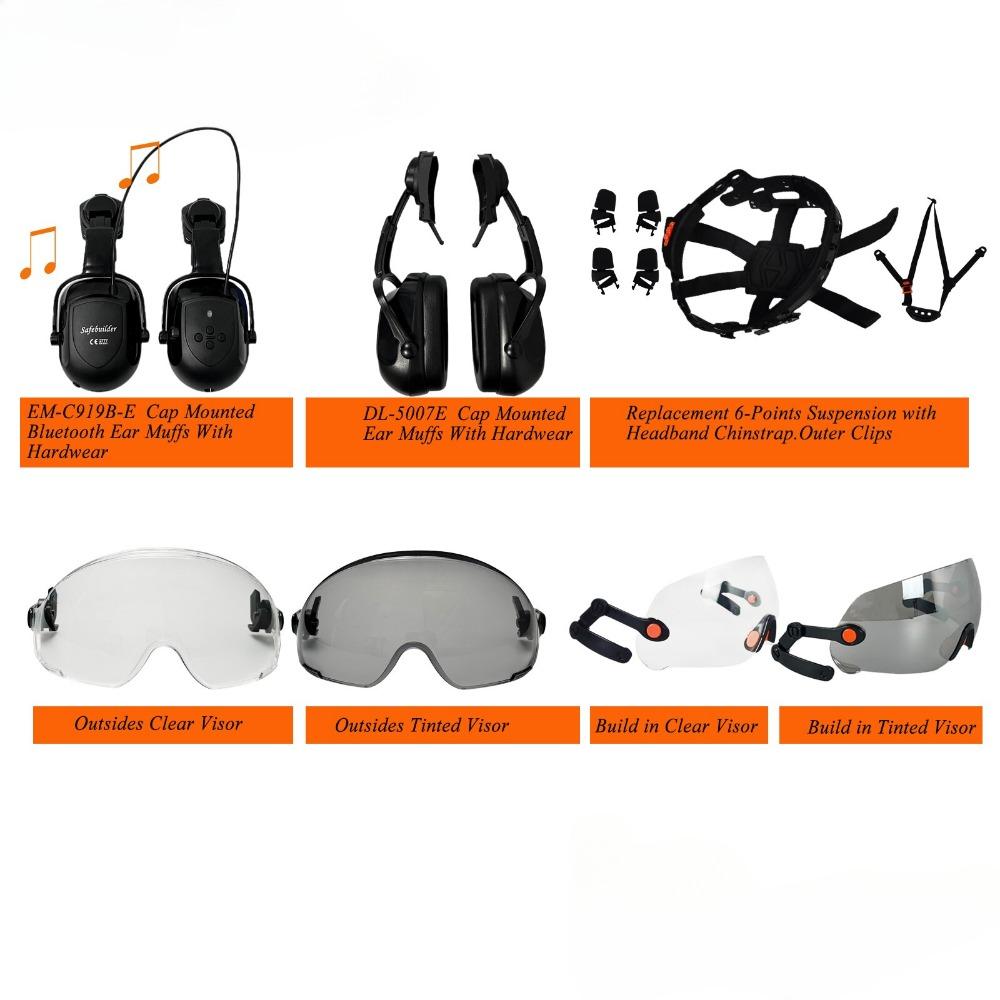 Safety Helmet Hard Hat With Visor FREE Goggles Construction Site Hard Hat Worker Protection