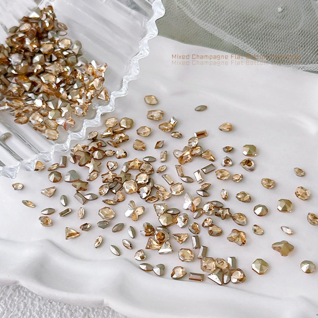 50 шт. Мини-стразы для ногтей с заостренным дном и кристаллами, украшения для ногтей, хрустальные стеклянные камни, маникюрные стразы для ногтей