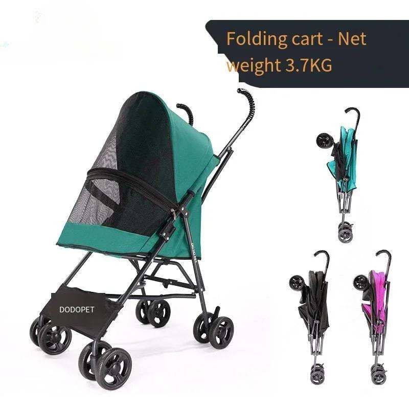 2025 Foldable Portable Pet Cart Dog Cat Cart Teddy Outdoor Cart Installation Free Quick Collection Dog Stroller Pet Trolley New