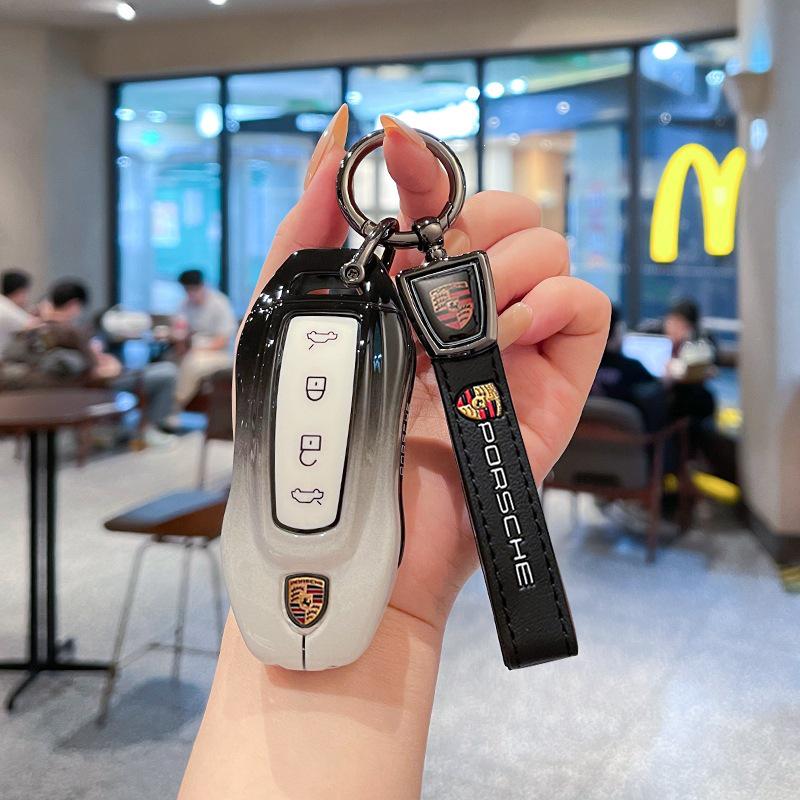 Совместимый чехол для ключей Porsche MacanEV/MacanTurbo модели 24/25 - Металлический корпус для серии New Energy