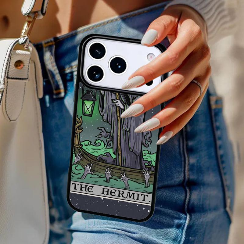 The Hermit Tarot Card Witchcraft Phone Case For iPhone 17 Air 14 15 13 12 Max Cover For Apple 16e 11 Pro Max Plus Coque
