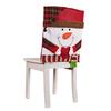 Christmas Chair Cover Cartoon Santa Claus/Snowman/Reindeer Chair Slipcover Holiday Stool Seat Cover for Dining Room Decoration