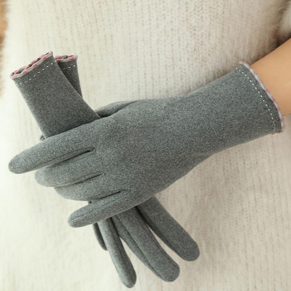 And Winter Cycling Ski Plus Fleece Gloves Korean Style Mittens De velvet Women Gloves