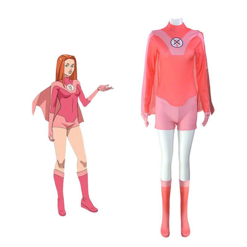Invincible Kid Cosplay Costume Invincible Hero Cosplay Jumpsuit with Cape in Stock