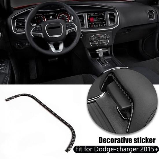 Carbon Fiber Fits Charger 2015-UP REAL Storage Switch Bezel Centre Console Trims
