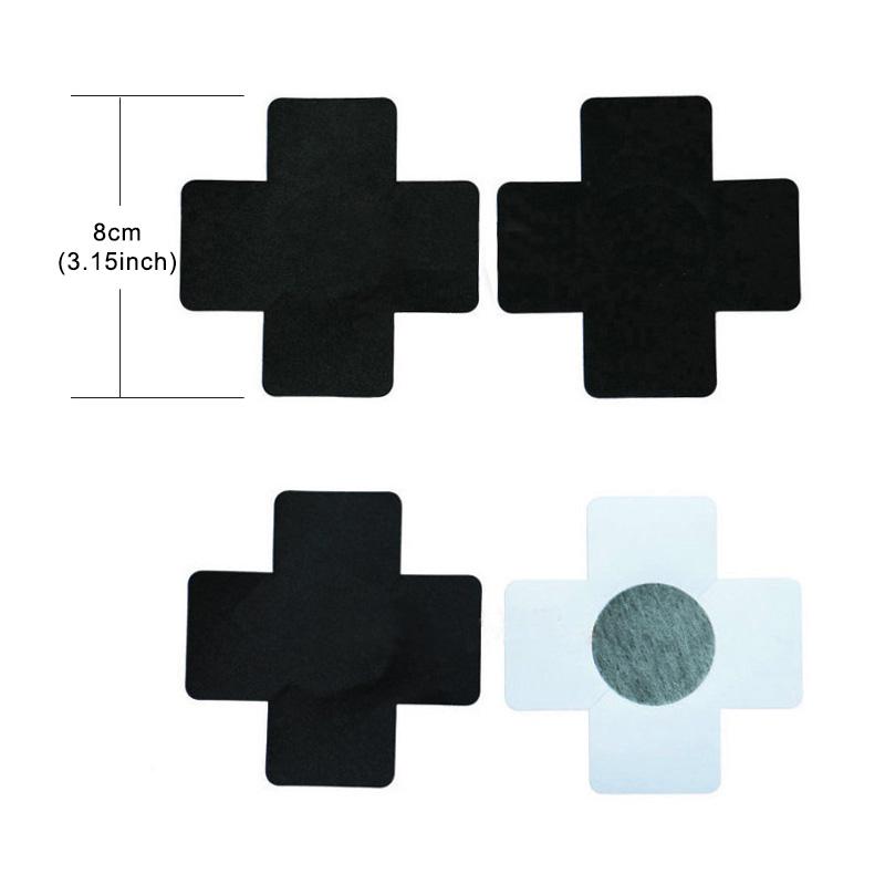 New Fashion Women Sexy Experience 1pair (2Pcs) Print 4 Colors Choice Cross/X Disposable Self Adhesive Pasties Nipple Cover
