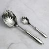 Shell Shape Stainless Steel Spoons French Table Serving Spoons Durable Dessert Spoons  Hotel