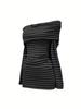 Европейское и американское полосатое облегающее платье, короткое bodycon с затягивающейся талией и длинными рукавами