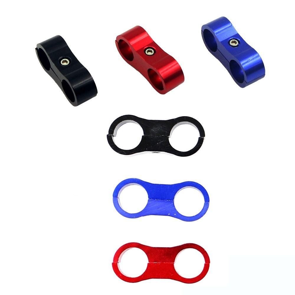 Зажим для линии Зажим для линии с двойным отверстием Зажим для шланга из плетеной резины Алюминиевый анодированный разделитель линии