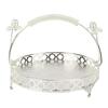 Fruit Tray Retro Style Round Large Capacity Handle Design Decorative Strong Alloy Fruit Bowl for