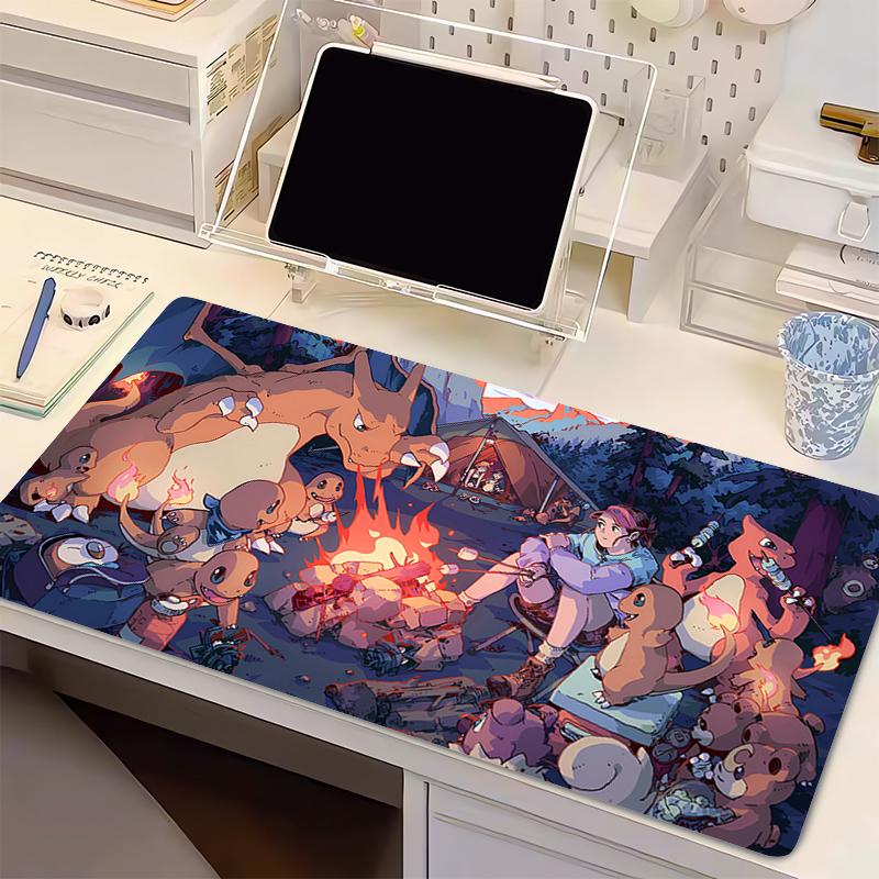 Natural Rubber Mouse Pad Pokemon Charizard table XXL Game Desk mat Computer Keyboard Pad PC gaming accessories carpet mousepad
