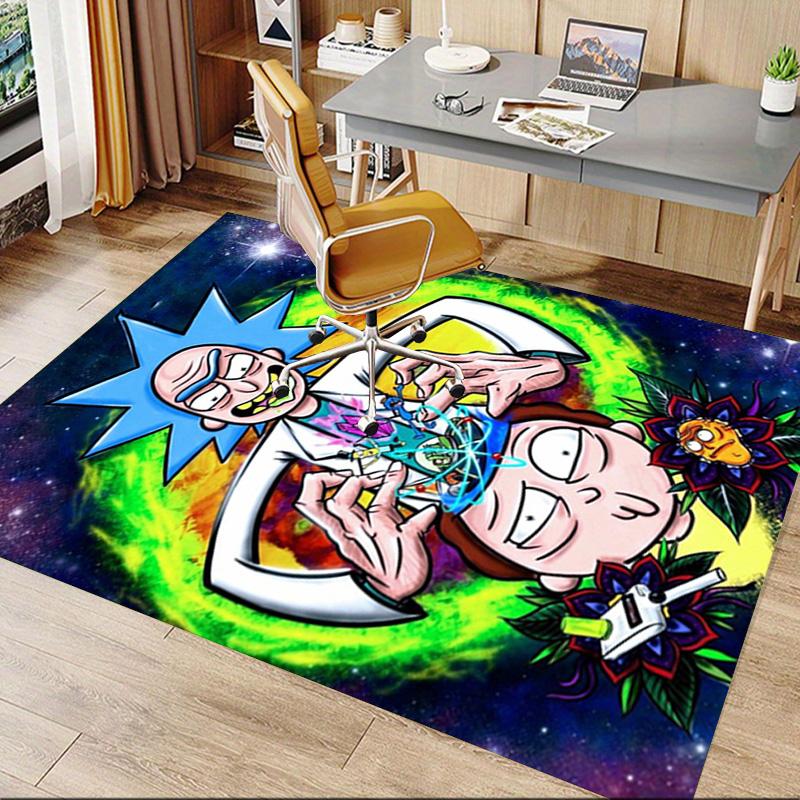 Rick Morty Adventure Carpet For Playroom Bedroom Living Room Sofa Home Decorkids Game Area Rug Nonslip Floor Mat