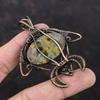 Кулон из фруктовой яшмы, медная проволока, кулон, ювелирные изделия из фруктовой яшмы, кулон в виде черепахи, кулон ручной работы, драгоценный камень, медные украшения, подарок для мамы