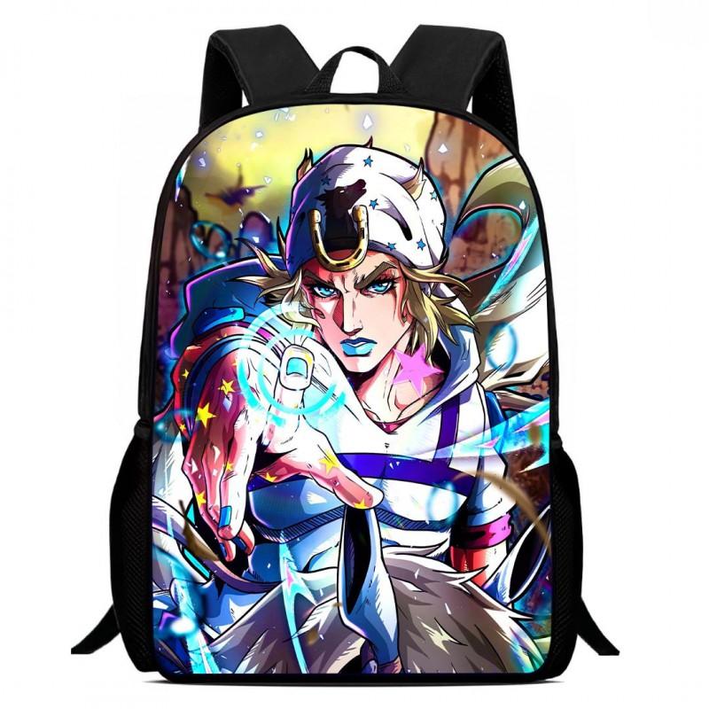 JoJos Bizarre Adventure Cartoon Kids Backpack School Lightweight Ergonomic Double Strap Bag With Printed Design Grades