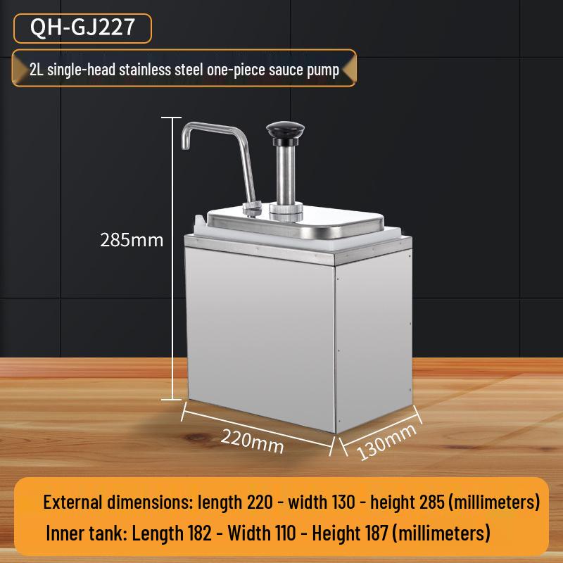 Stainless Steel Sauce Pump Dispenser for Coffee, Syrup, and Jam