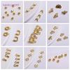 4.5mm*8mm Corrugated Seamless Oval Beads 18K Gold Plating Brass Metal Spacer Beads DIY Jewelry Making Accessories Wholesale