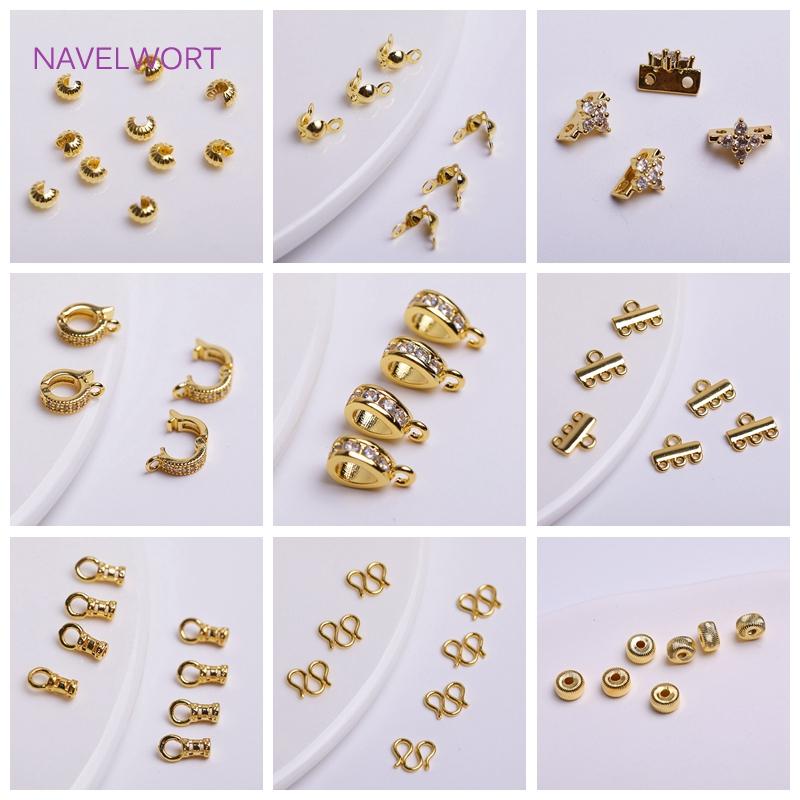 4.5mm*8mm Corrugated Seamless Oval Beads 18K Gold Plating Brass Metal Spacer Beads DIY Jewelry Making Accessories Wholesale