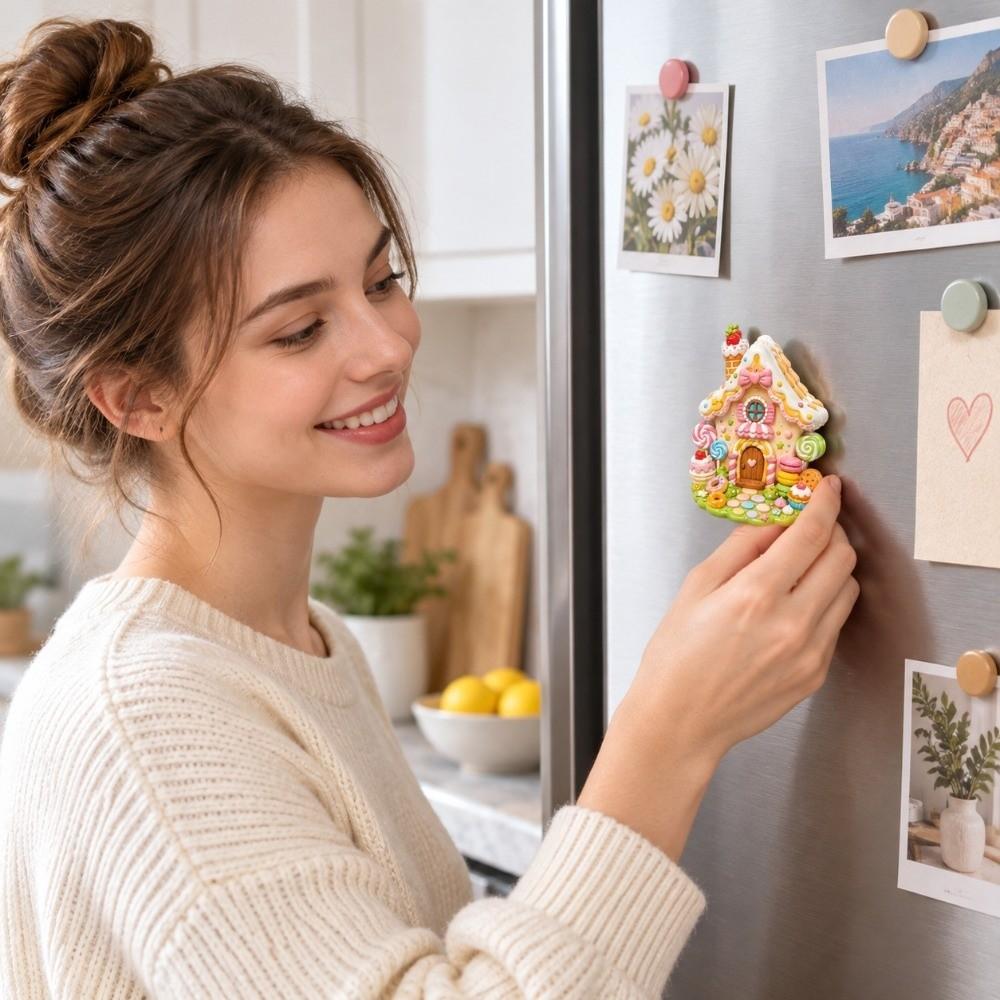 3D Relief Fridge Magnet Cartoon Pattern 3D Refrigerator Stickers Kitchen Decor