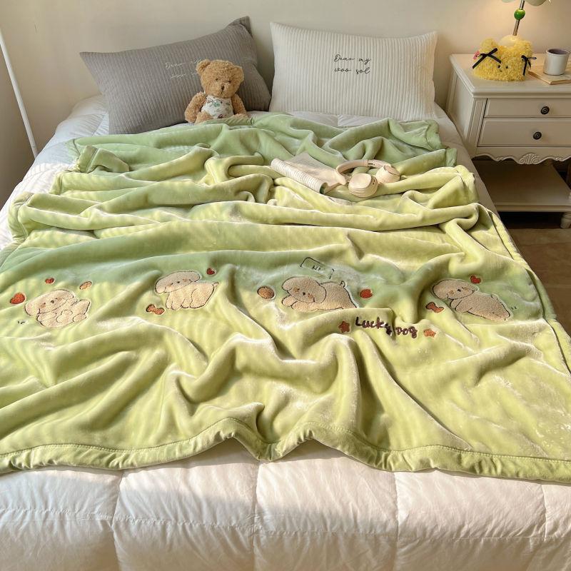 Soft Flannel Throw Blanket Lightweight Warm Bed Blanket For Bedroom Couch