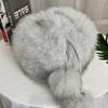 Outdoor Warm Luxury Woman Hat Fluffy Natural Fox Fur Fur Fluffy Cap Fluffly Snow Hat Balls Female Hot 100% Genuine Fur Hat