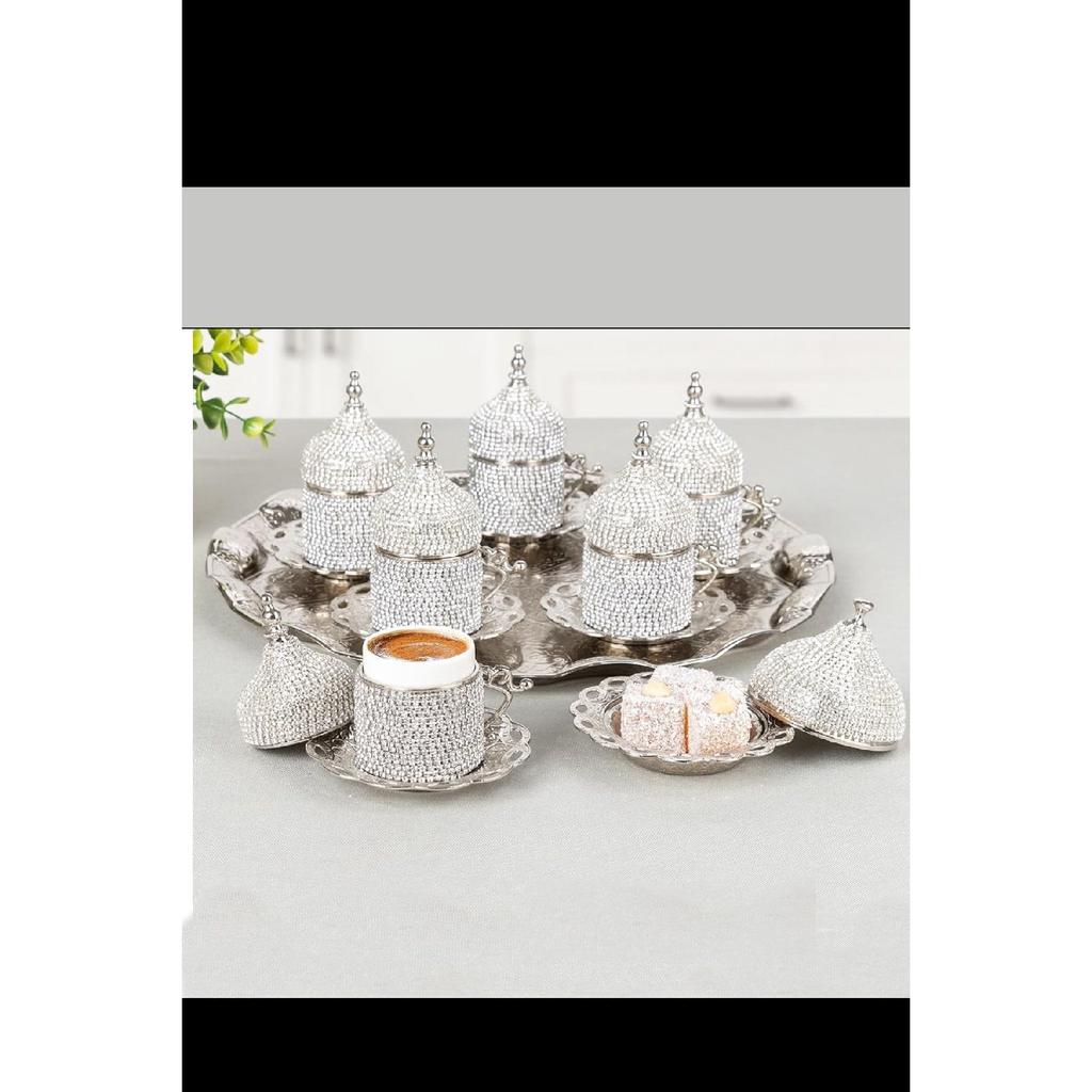 Набор кофейных чашек из 6 предметов, набор кофейных чашек Crystal Stone, набор эспрессо, 27 предметов