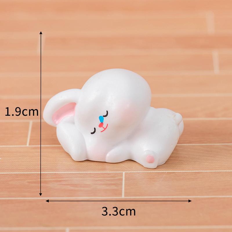 8 шт. светящийся мини-кролик орнамент мультяшный кролик фигурка микро пейзаж автомобиль интерьер настольное украшение