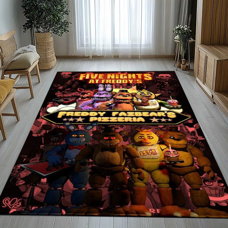Хоррор Фредди F-FNAF Игры Гостиная Нескользящий Ковер Мягкий Ковер для Спальни Детской Игровой Комнаты Дивана, Домашний Декор Придверный Коврик Подарок