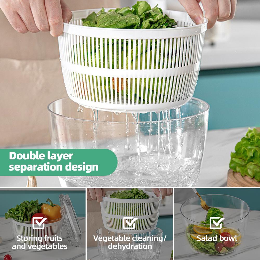 Большой овощной салатник, дуршлаг, дегидратор, многофункциональная машина для мытья овощей и фруктов, сушилка для овощей и салатов, миксер
