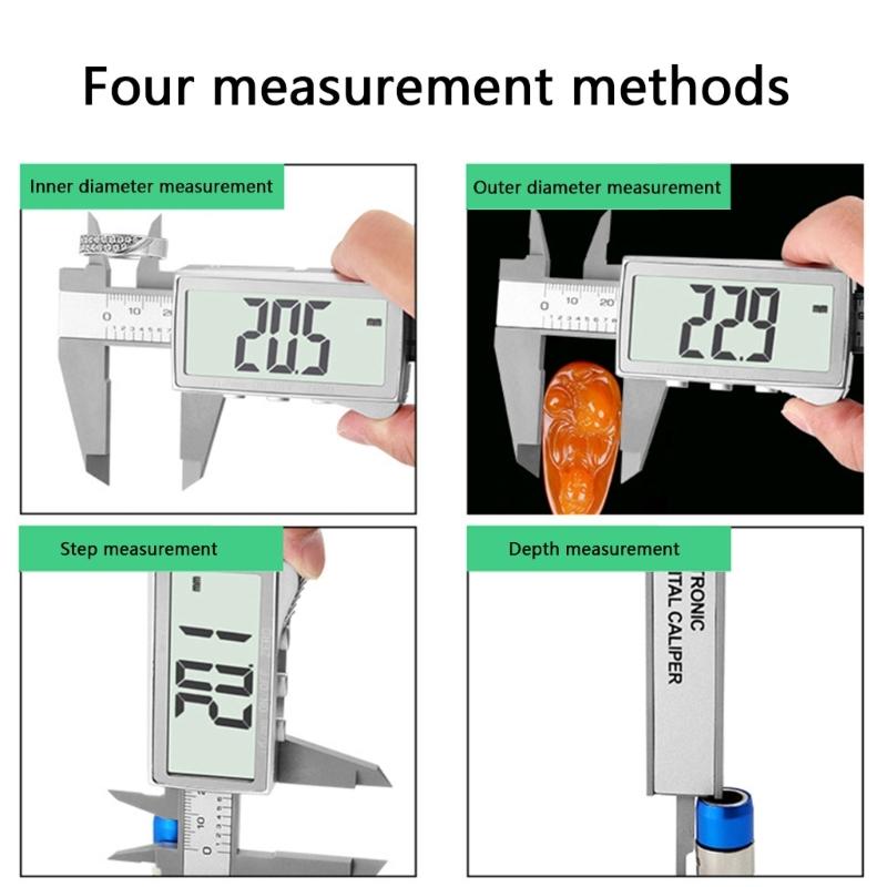 Professional Micrometer Gauge LCD Digital Vernier Caliper 0-150mm Caliper Measurement Tool with Unit Conversion